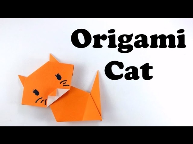 Backdate 1 Cute And Easy Origami Cat - Tutorial For Beginners #origami Animal - DIY -  Paper Cat