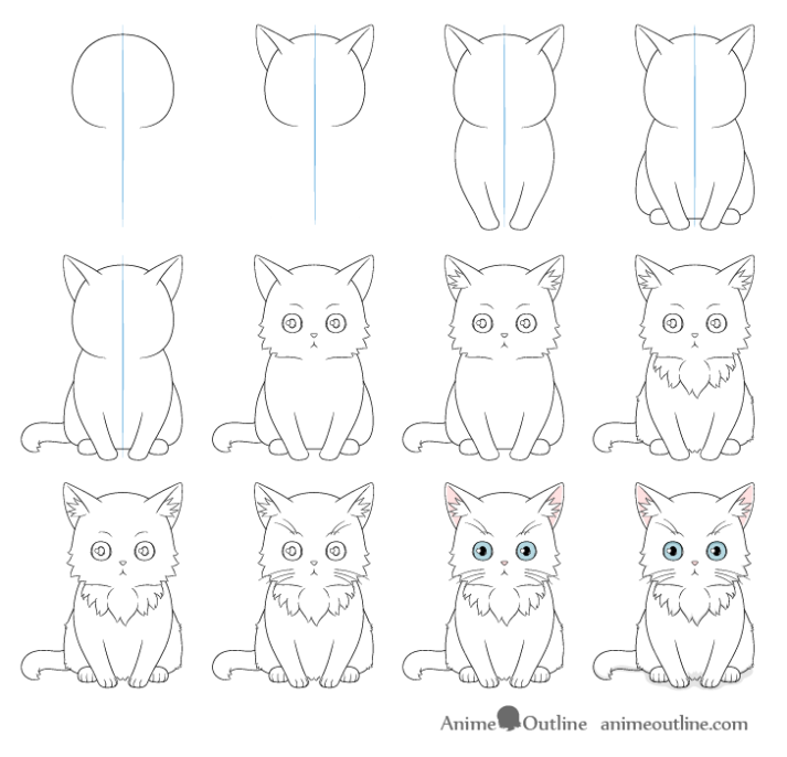 How To Draw A Cute Animated Cat: Easy Step-by-Step Guide