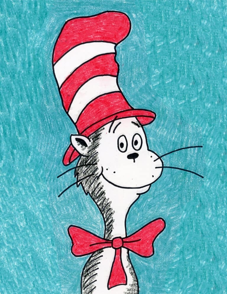 Backdate 4 How To Draw The Cat In The Hat - Directed Drawing For Elementary