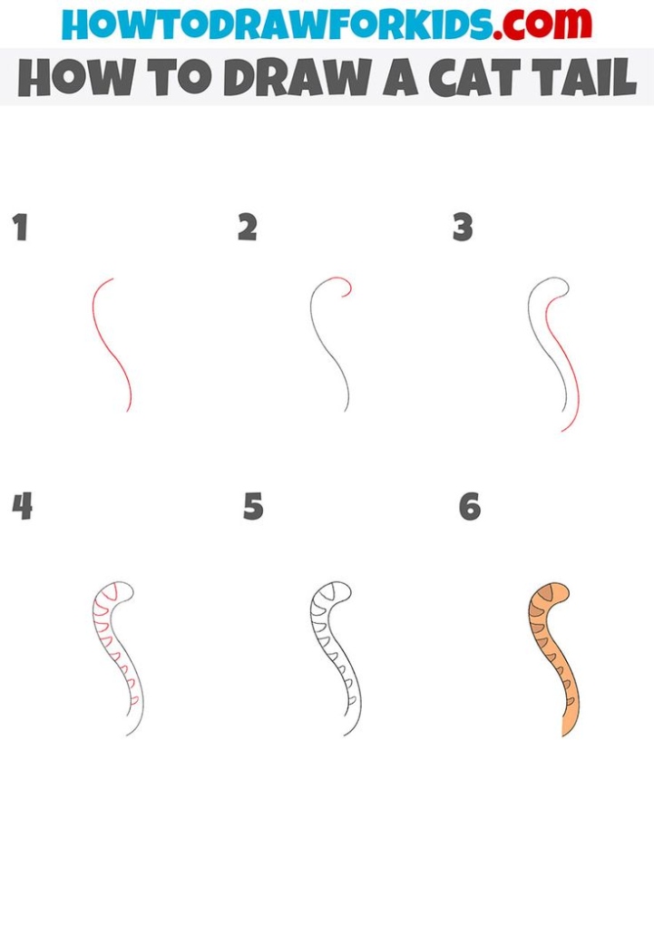 Get Purr-fect: How To Easily Draw A Cat Tail Step By Step