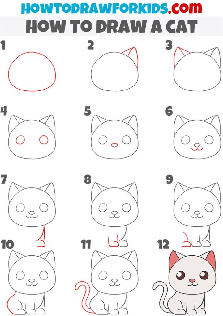 Learn How To Draw A Cat In Easy Steps – Perfect For Beginners!