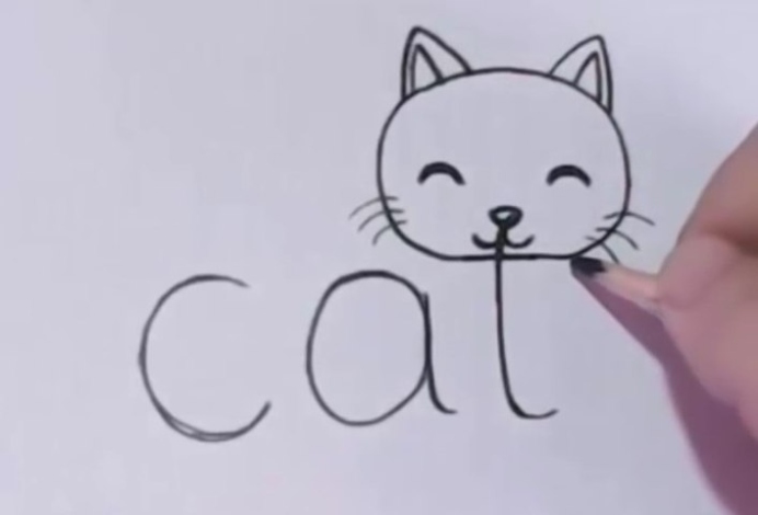 Backdate 5 Pencil Drawing Tutorial How To Draw A Cute Cat From The Word Cat