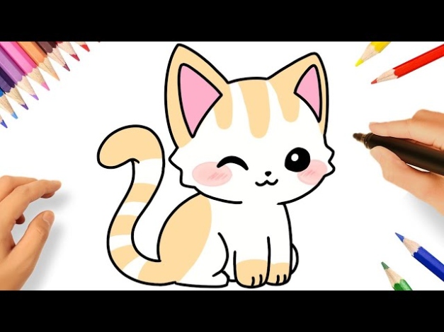 Niche Utama 1 HOW TO DRAW A CUTE KAWAII CAT EASY STEP BY STEP 😻🐈 - YouTube