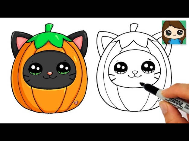 Learn How To Draw A Spooky Halloween Cat In Simple Steps